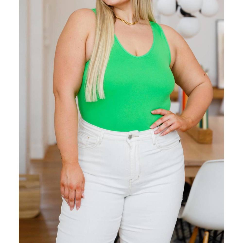 NEW YELETE the basics bodysuit - plus in green